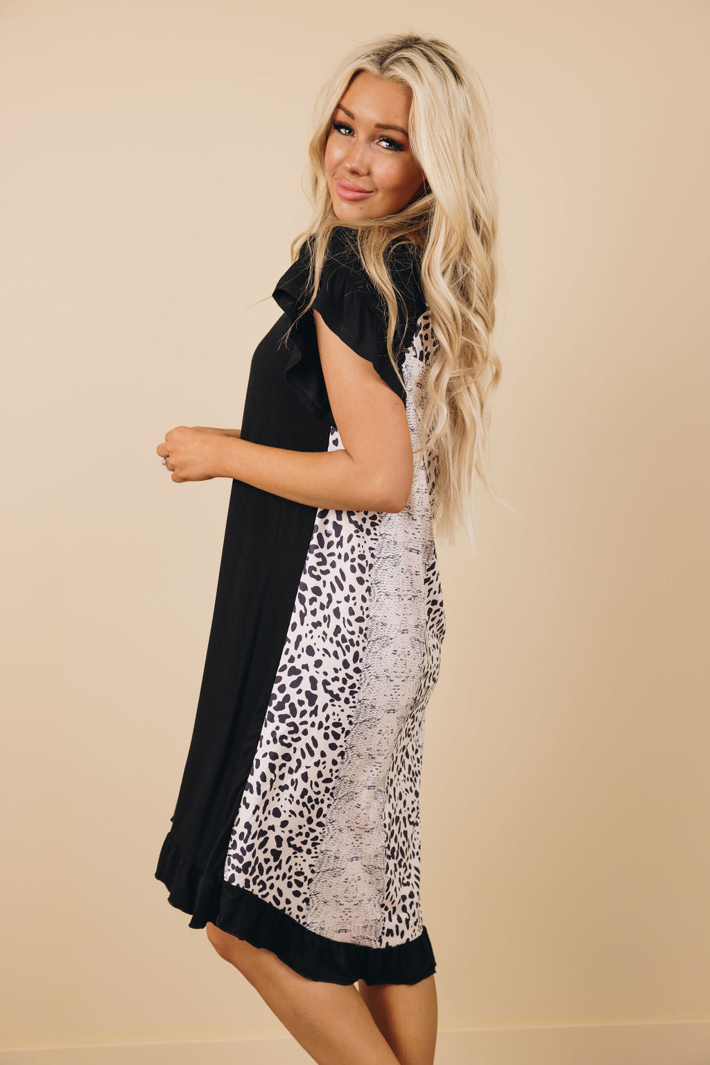 You'll Be Back Animal Print Dress