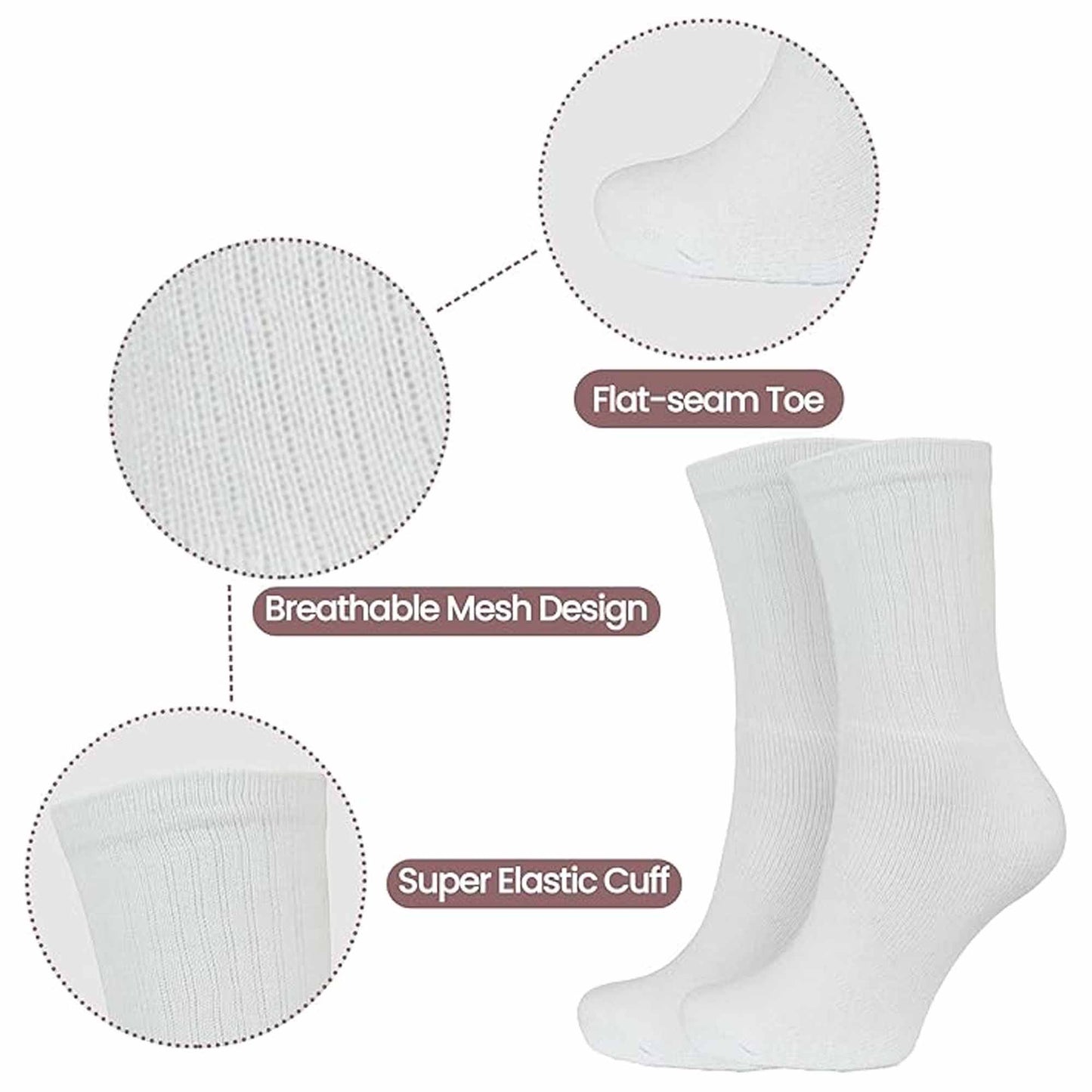 10 Pairs Kids Athletic Sport Socks Cushioned Breathable Durable for Running Hiking Football Boys Girls Anti-Blister Moisture-Wicking by Sock Stack