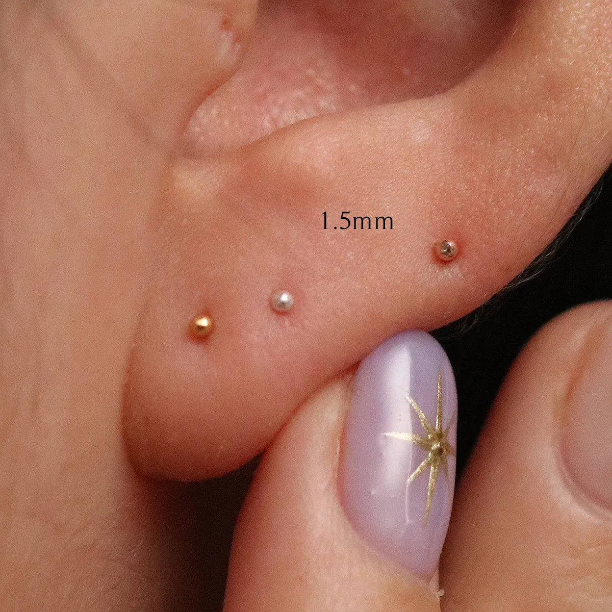 Simple ball stud earrings-1