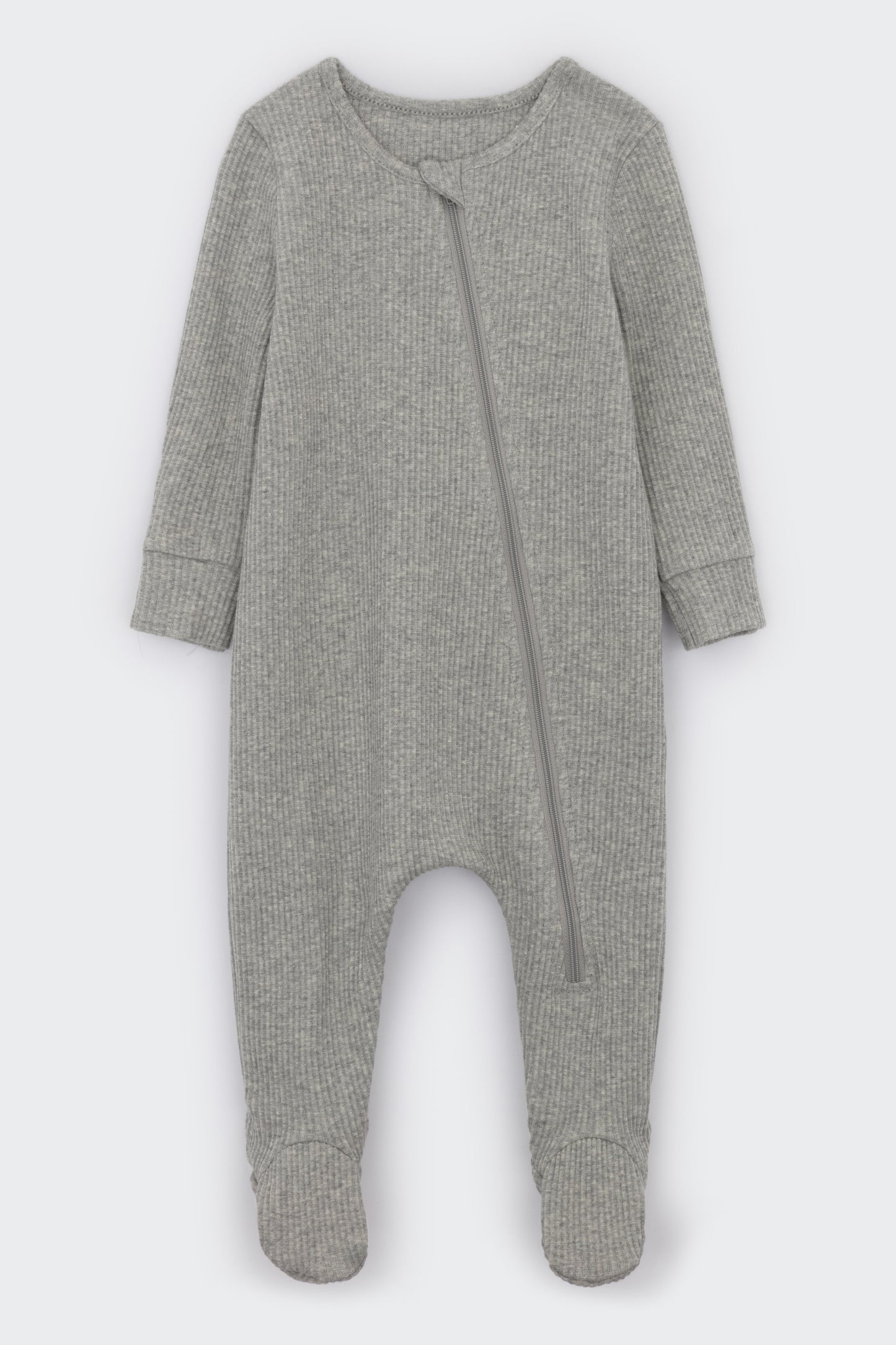 Personalized Ribbed Baby Sleepsuit – Custom Name Zip Romper