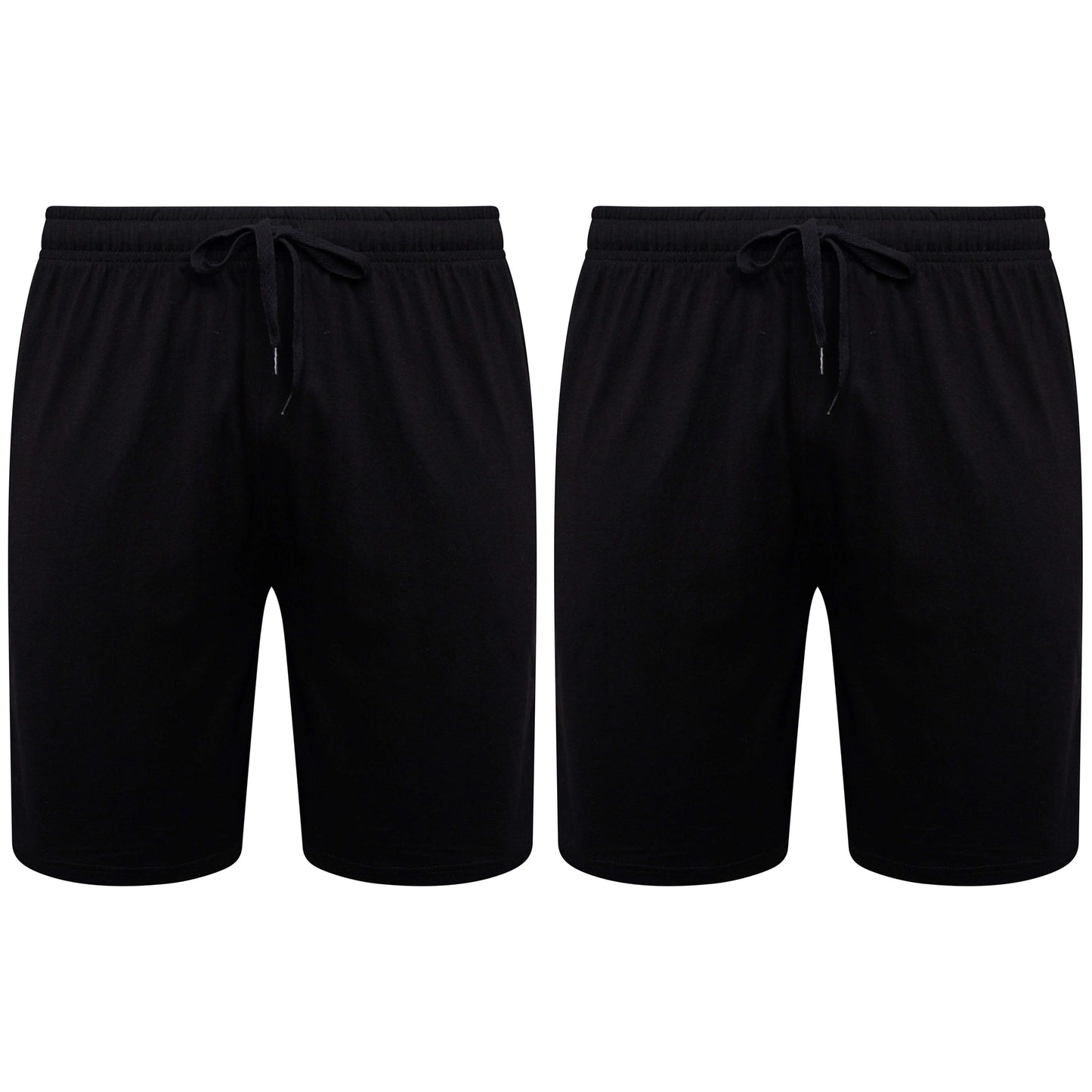 2 Pack Men's Cotton Lounge Shorts Stretchable Available in Black Navy Grey Durable and Cozy Loungewear Medium to 5X-Large by Sock Stack