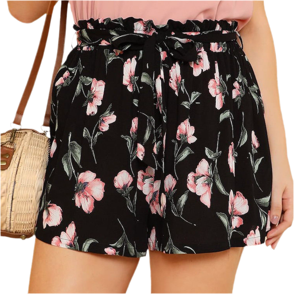 Women's printed wide-leg shorts