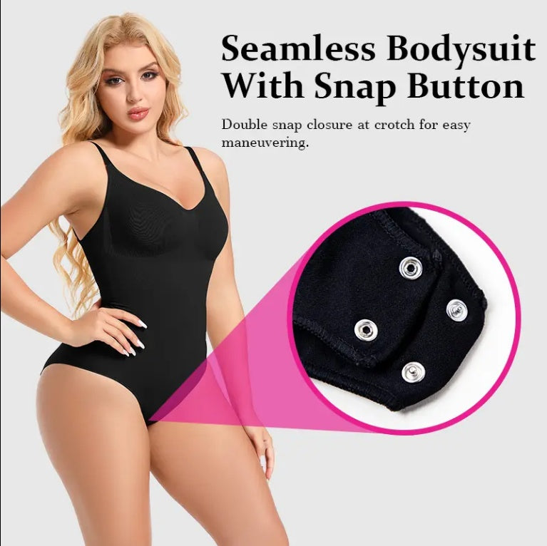 Seamless One Piece Bodyshaper Ladies Shape-wear Swimsuit Solid Color Stretch Full Bust Nylon Spandex Bodyshaper For Woman