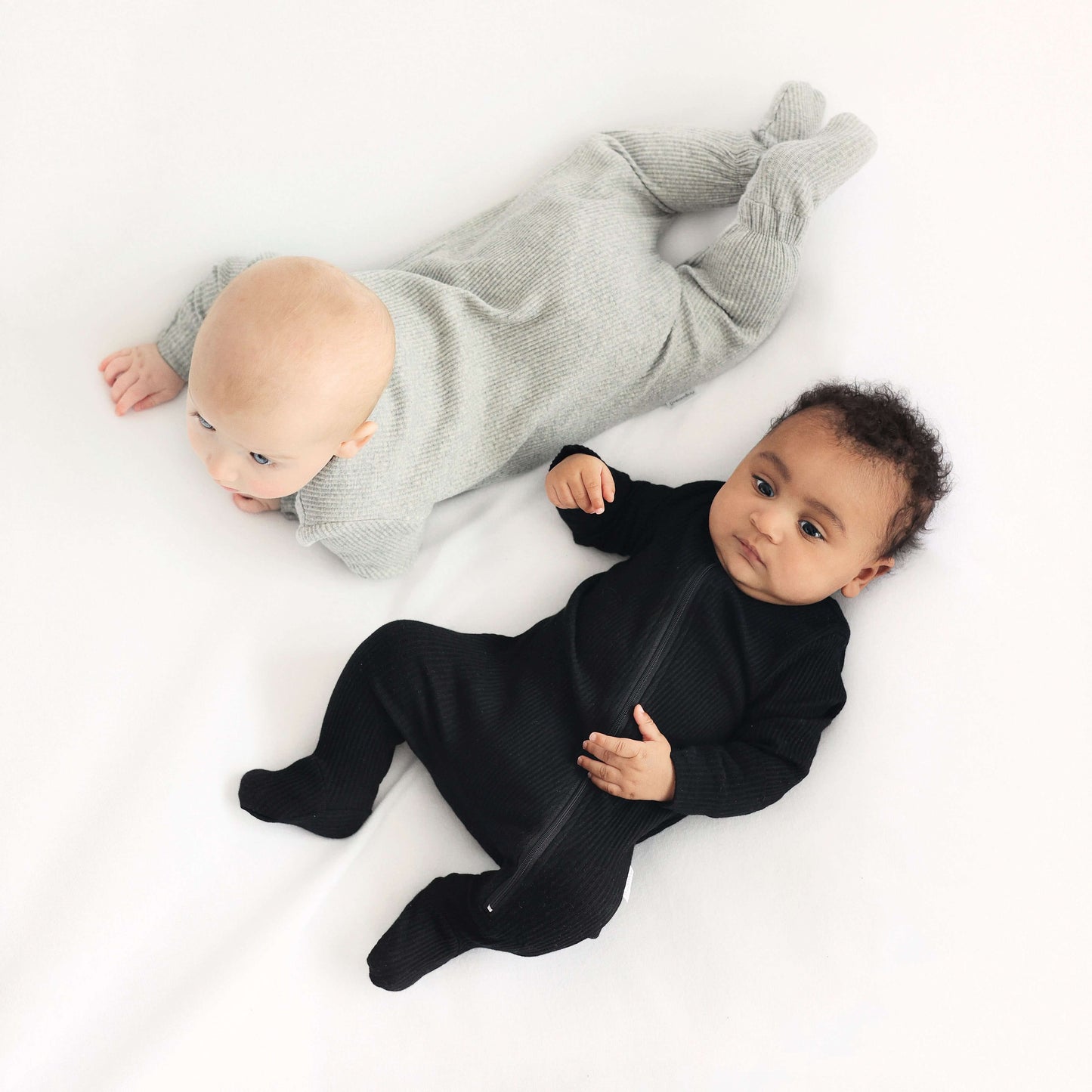 Personalized Ribbed Baby Sleepsuit – Custom Name Zip Romper