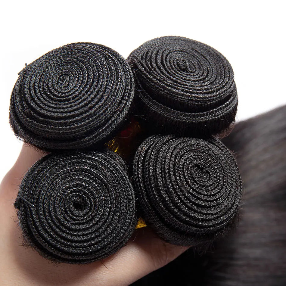 Wholesale Hair Raw Indian Straight Human Hair Bundles Natural Black For Women Bone Straight Hair Extensions 2/3 Bundles Deal