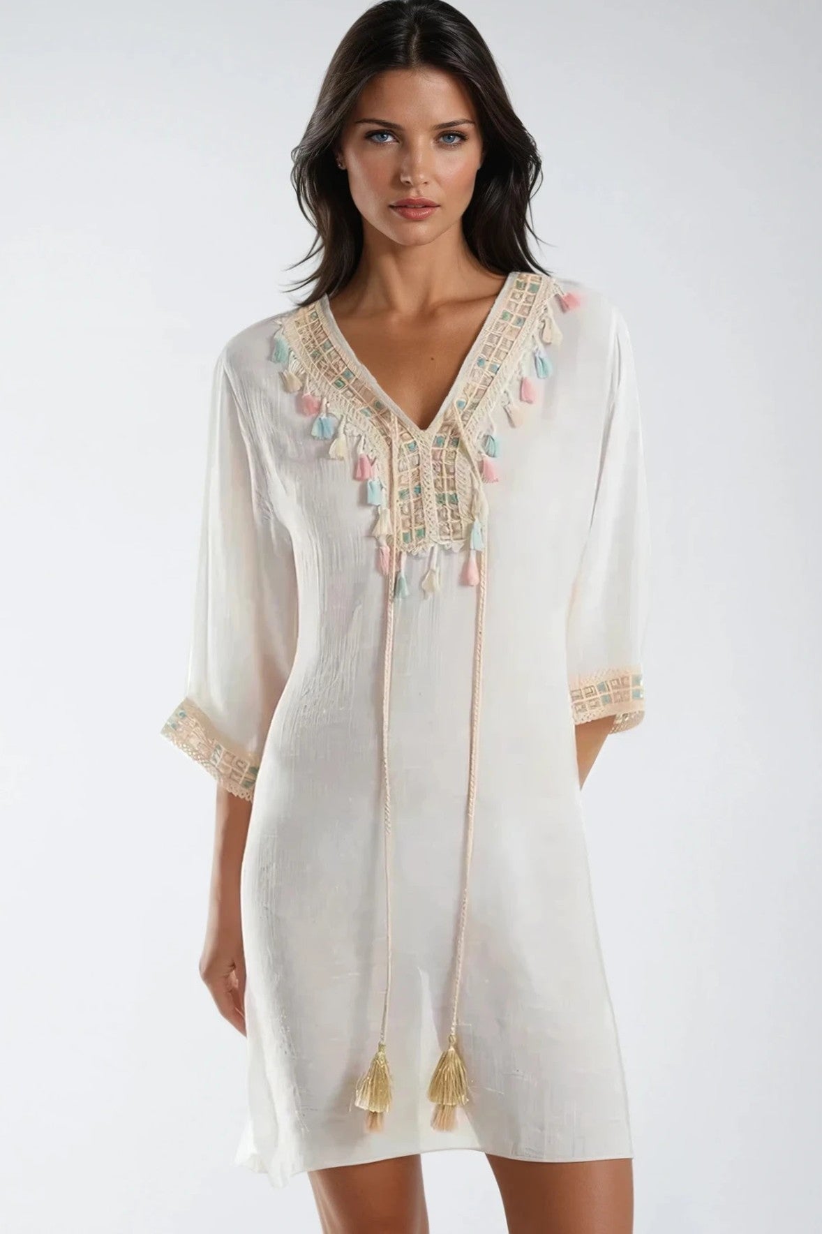 Ivory Beach Tunic Dress-0