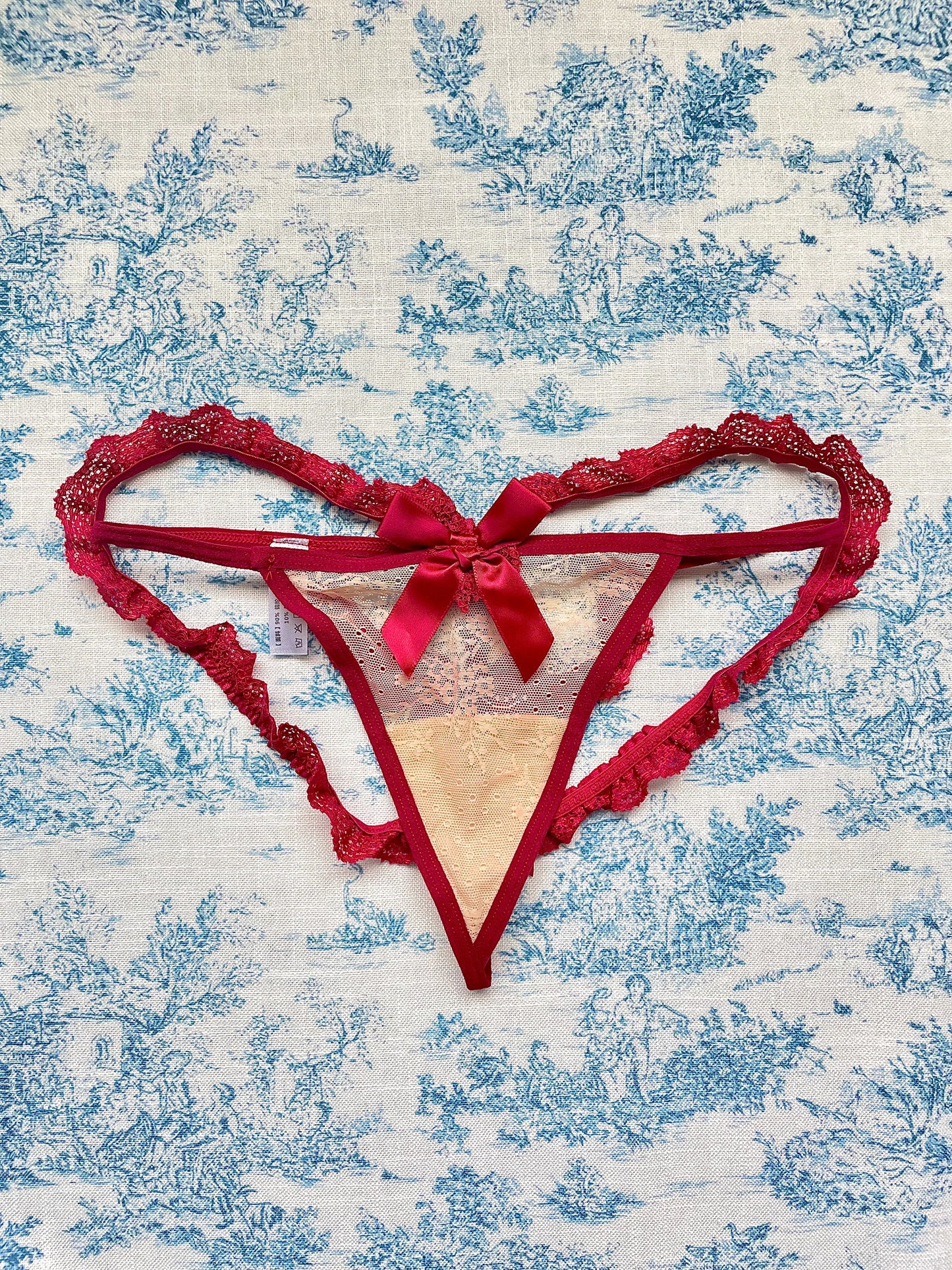 Red Lace Strap Panty-0