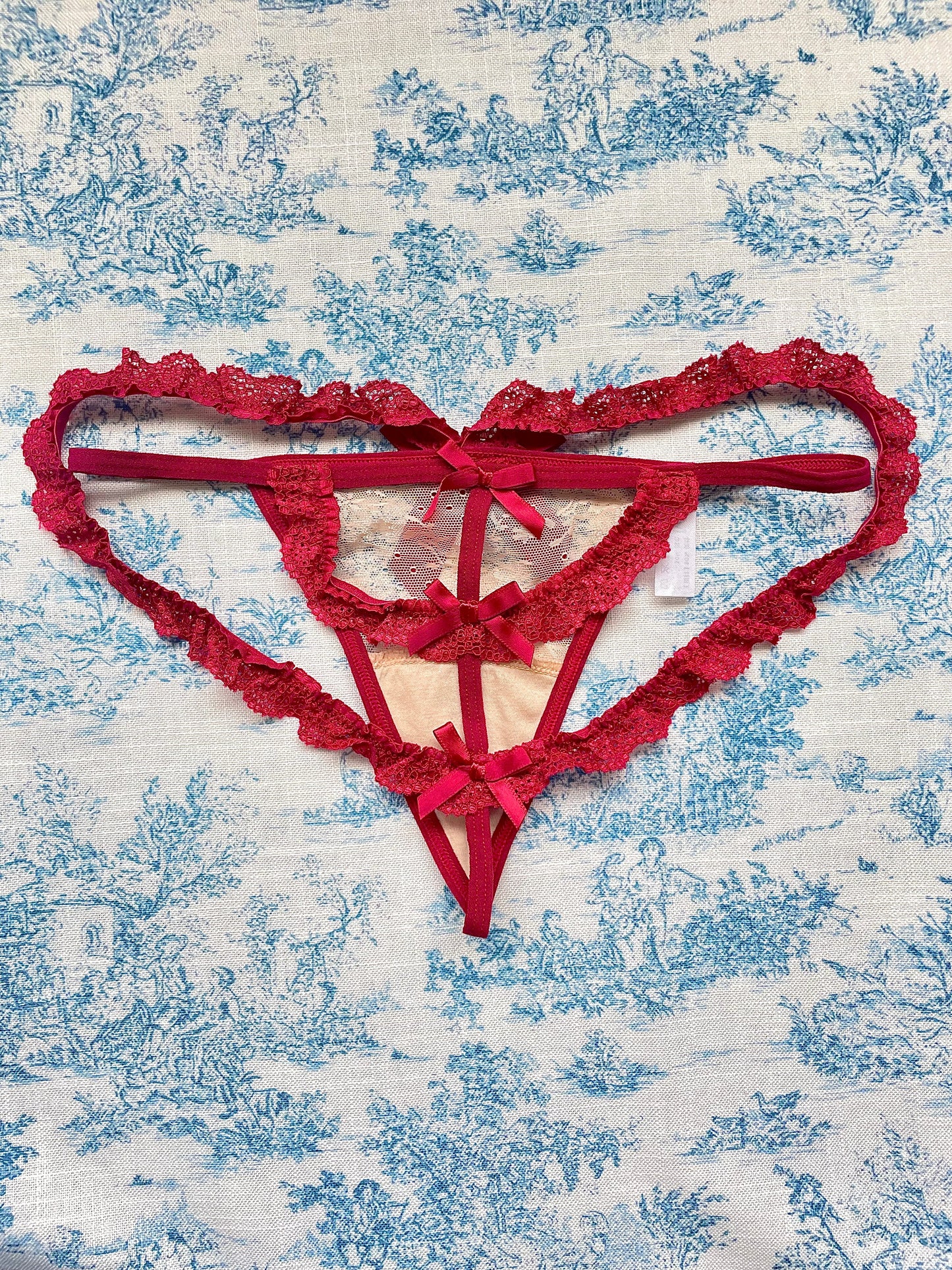 Red Lace Strap Panty-1