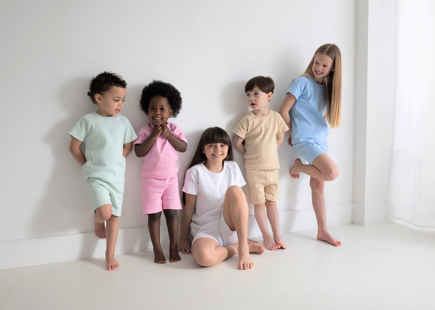 Soft Grey Ribbed Toddler Short Set – Comfortable Summer Outfit for Kids