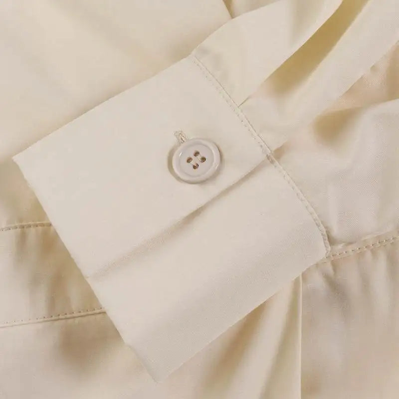 Women Autumn Sundress 2023 Elegant Shirt Dress Solid Long Sleeve Maxi Vestidos Female Casual High Waist Robe Oversize 7