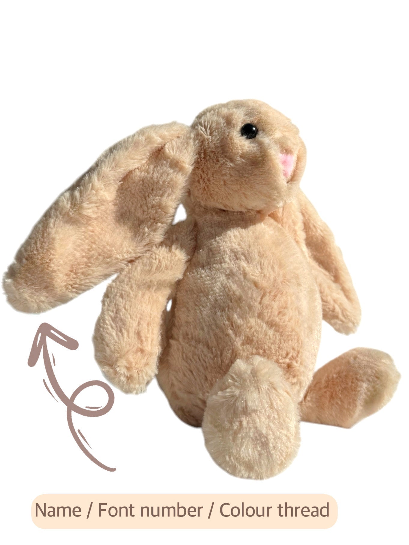 Personalized Plush Bunny Keepsakes – Custom Name Soft Toy for Baby Showers, Birthdays & Easter Gifts