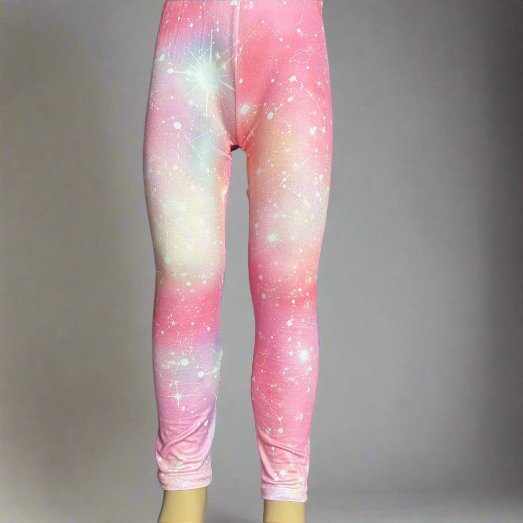 Pink constellation design full length leggings