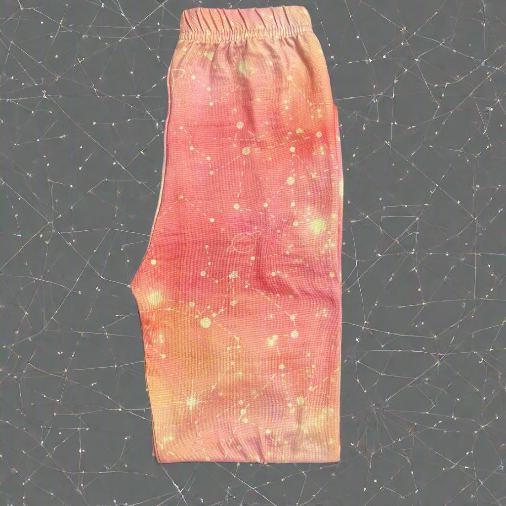 Pink constellation design full length leggings