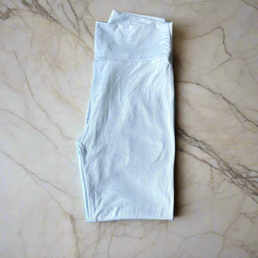 Pale blue full length stretch leggings