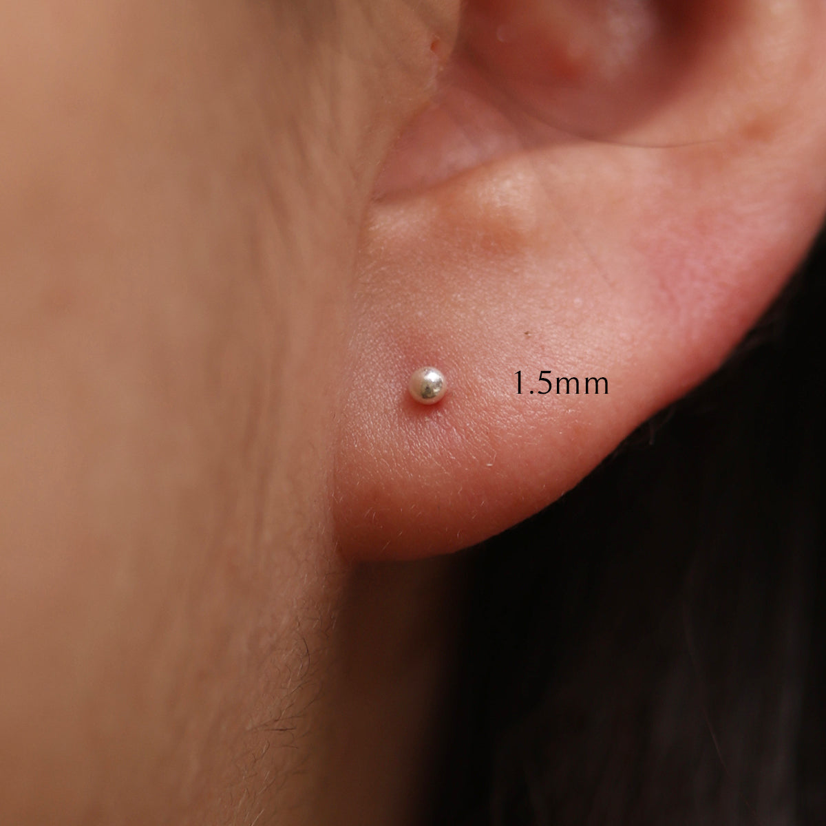 Simple ball stud earrings-3