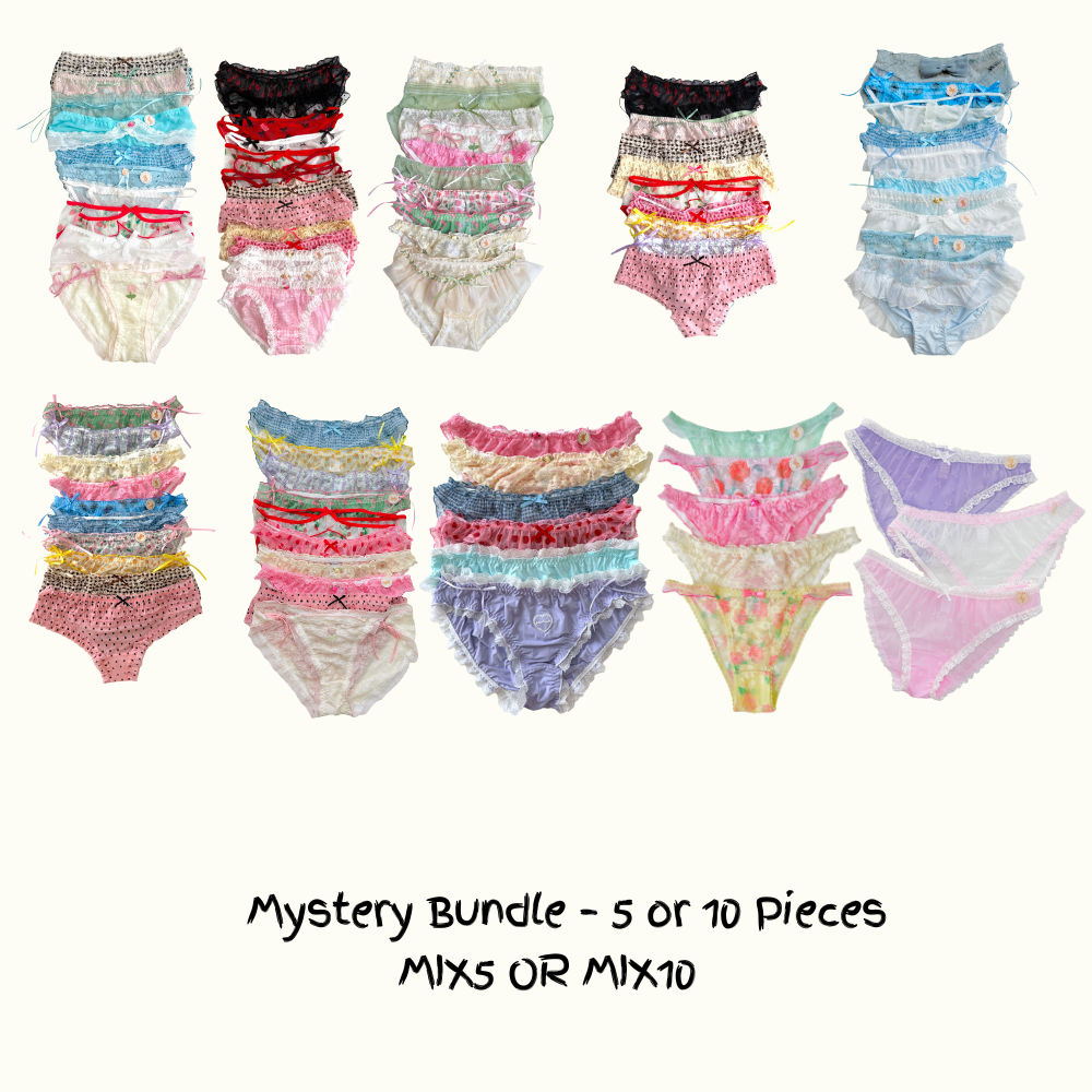 Women's Lace Coquette Ruffle Panties in Various Designs-3