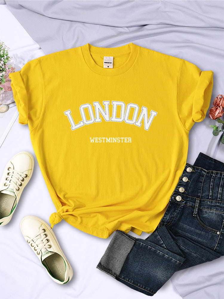 Women's Summer Letter Breathable Short-sleeved Shirt