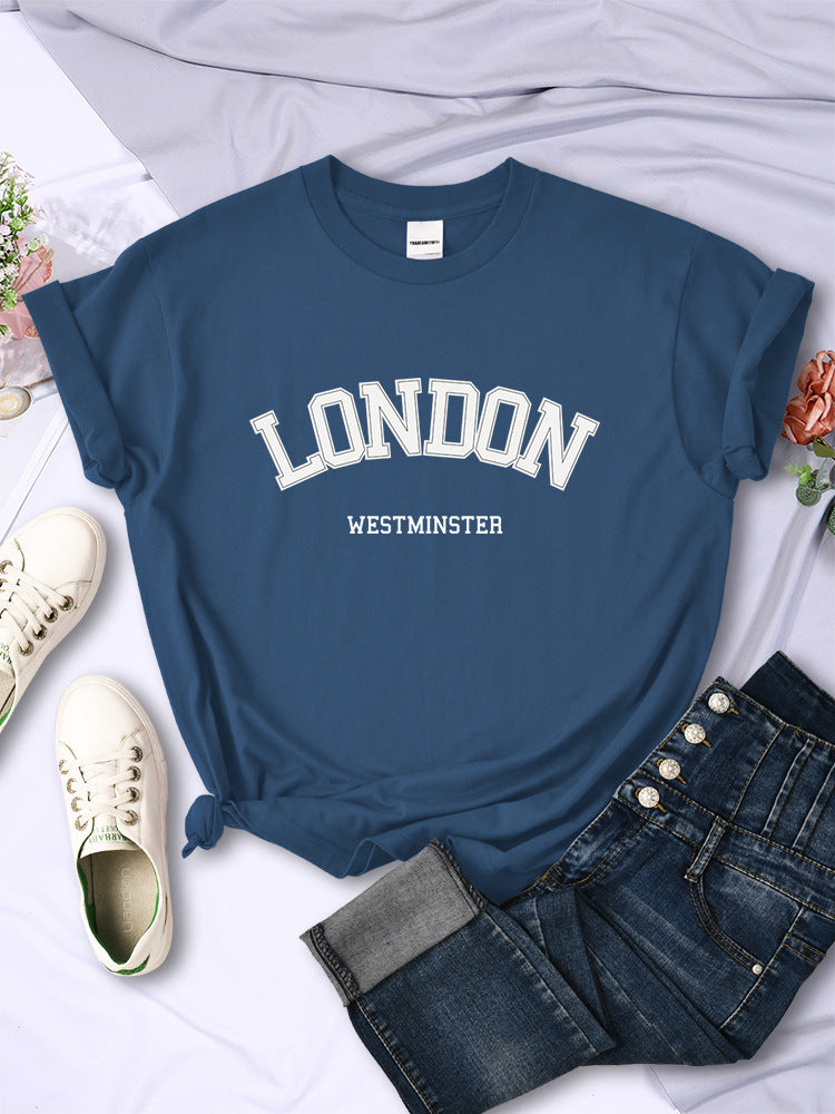 Women's Summer Letter Breathable Short-sleeved Shirt