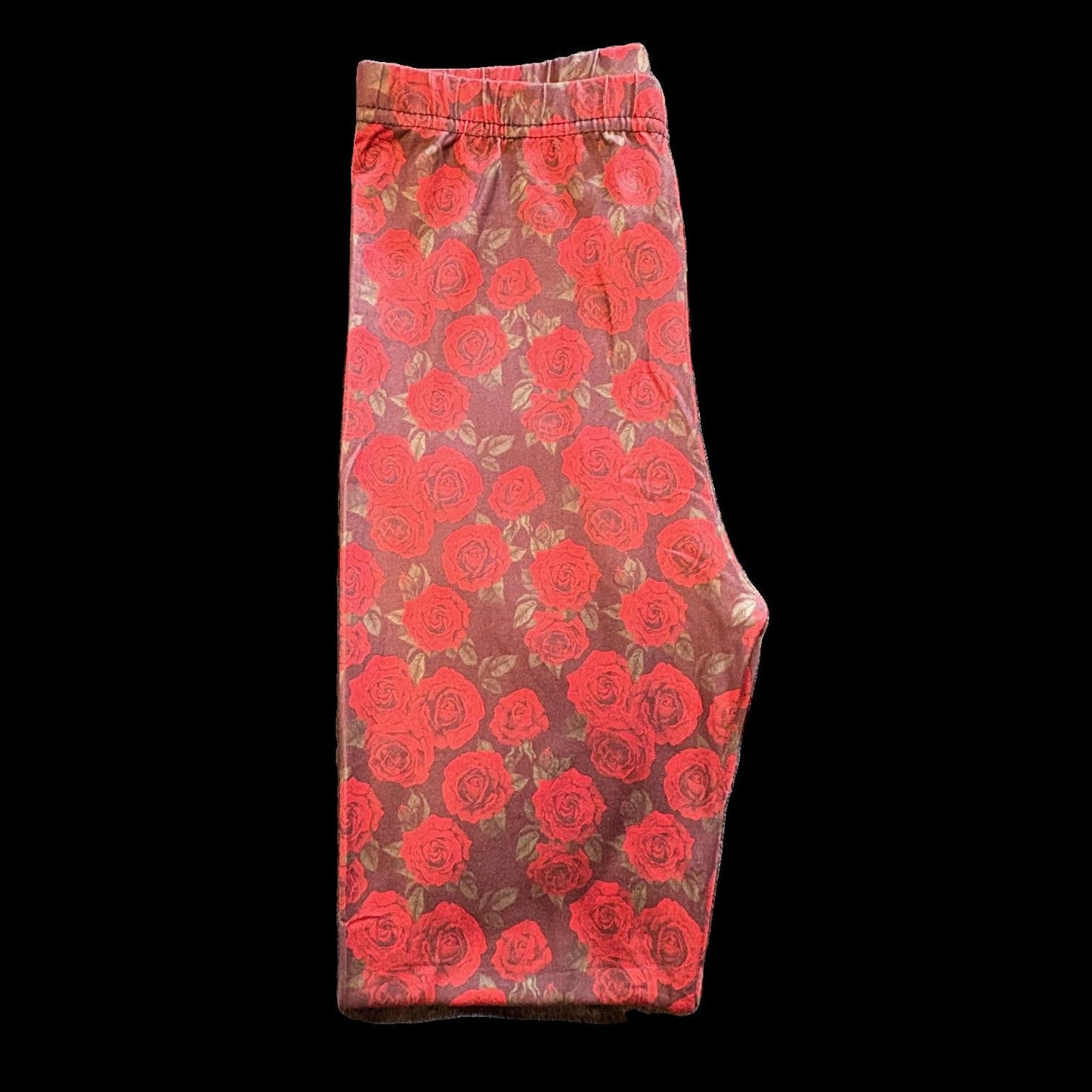 Red Rose full length stretch leggings