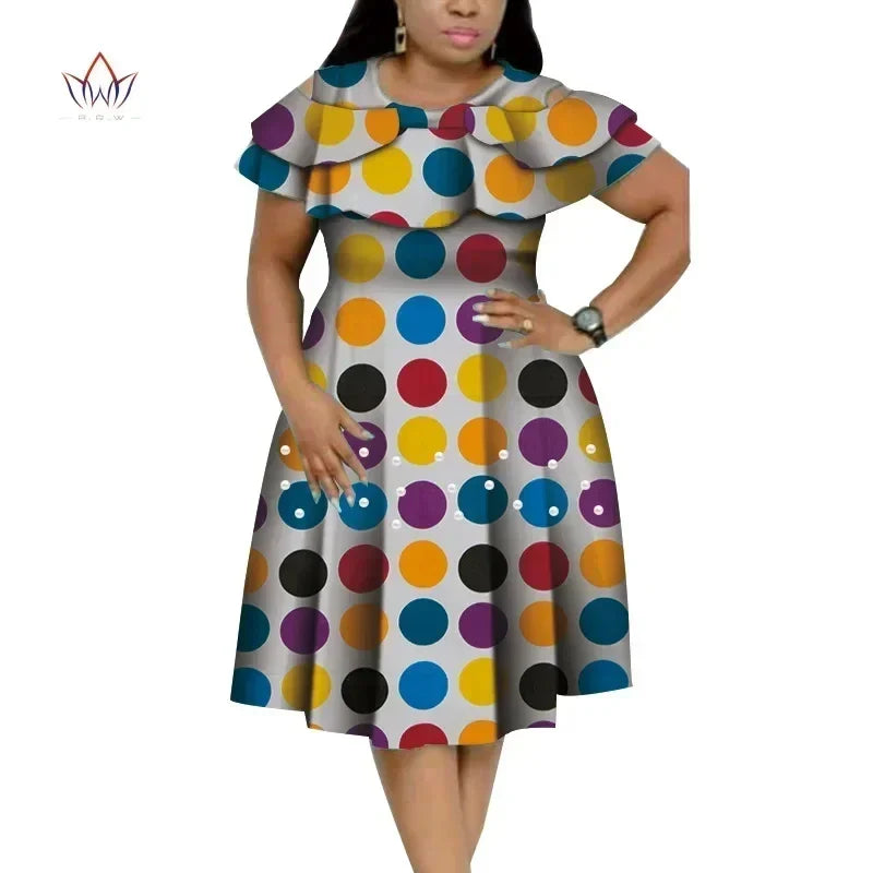 Stock Size Low Price African Dresses for Women Dashiki Ankara Women Evening Party Church Dresses African Print Dresses