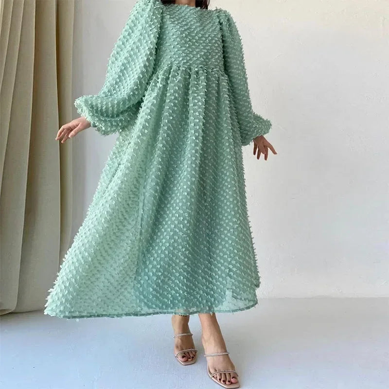 Women White Maxi Dress Party Vestidos Lantern Sleeve Sexy The Middle East Beach Elegant Summer New Long Dresses Prom Dress