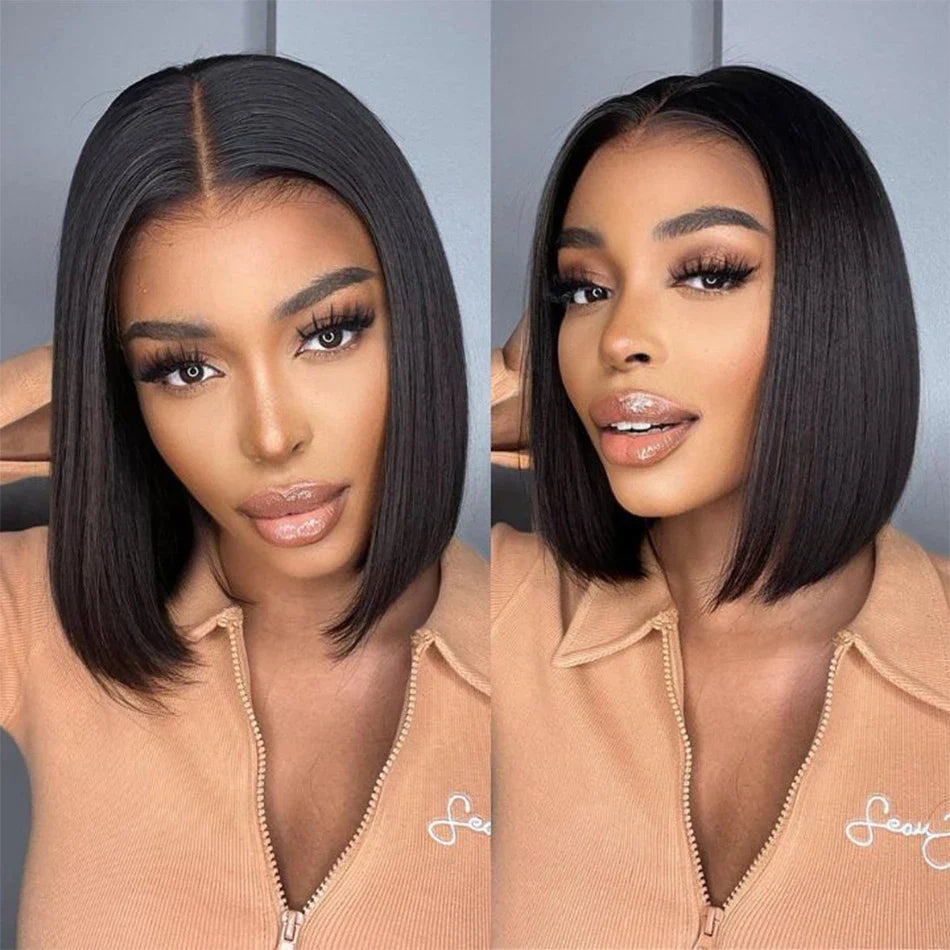 Wholesale Short Human Hair Bundles Brazilian Bone Straight Virgin Human Hair Weave Natural Color Hair Extensions 100g/pc Cheap