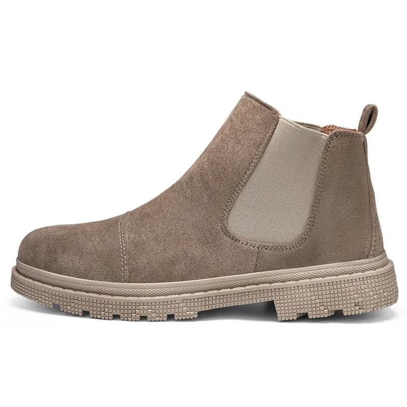 New Winter Boot Casual Shoes for Men Round Toe Slip-on Trendy All-match British Style Winter Boot Anti-slip Classic Simple Casua