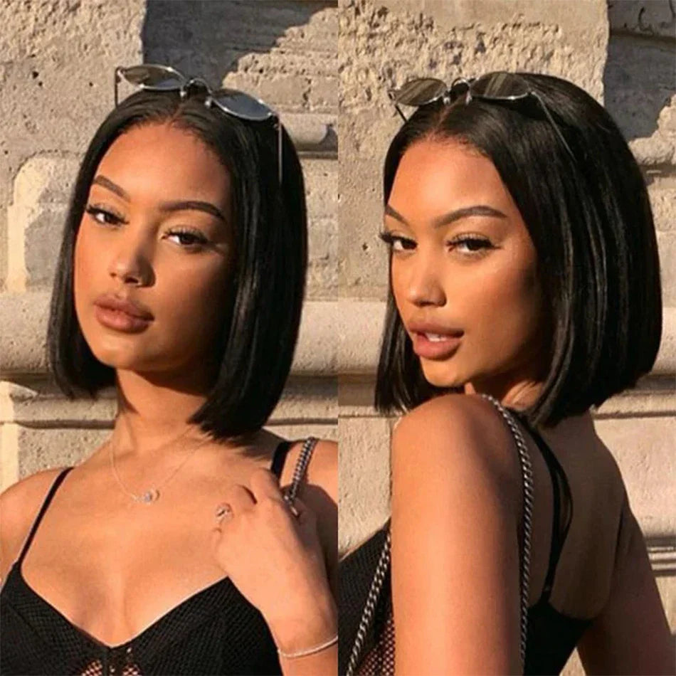 Wholesale Short Human Hair Bundles Brazilian Bone Straight Virgin Human Hair Weave Natural Color Hair Extensions 100g/pc Cheap