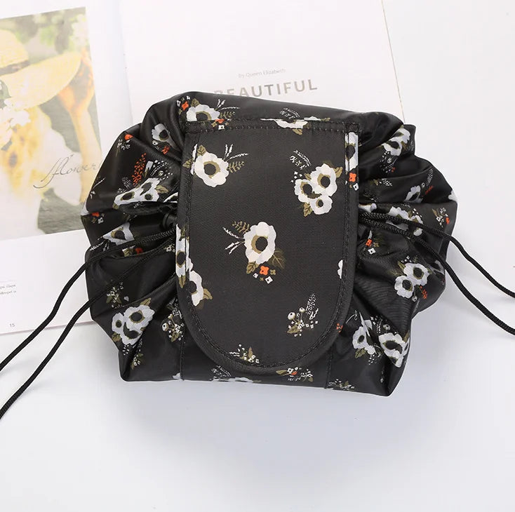 Women Drawstring Cosmetic Bag Travel Storage Makeup Bag Organizer Female Make Up Pouch Portable Waterproof Toiletry Beauty Case