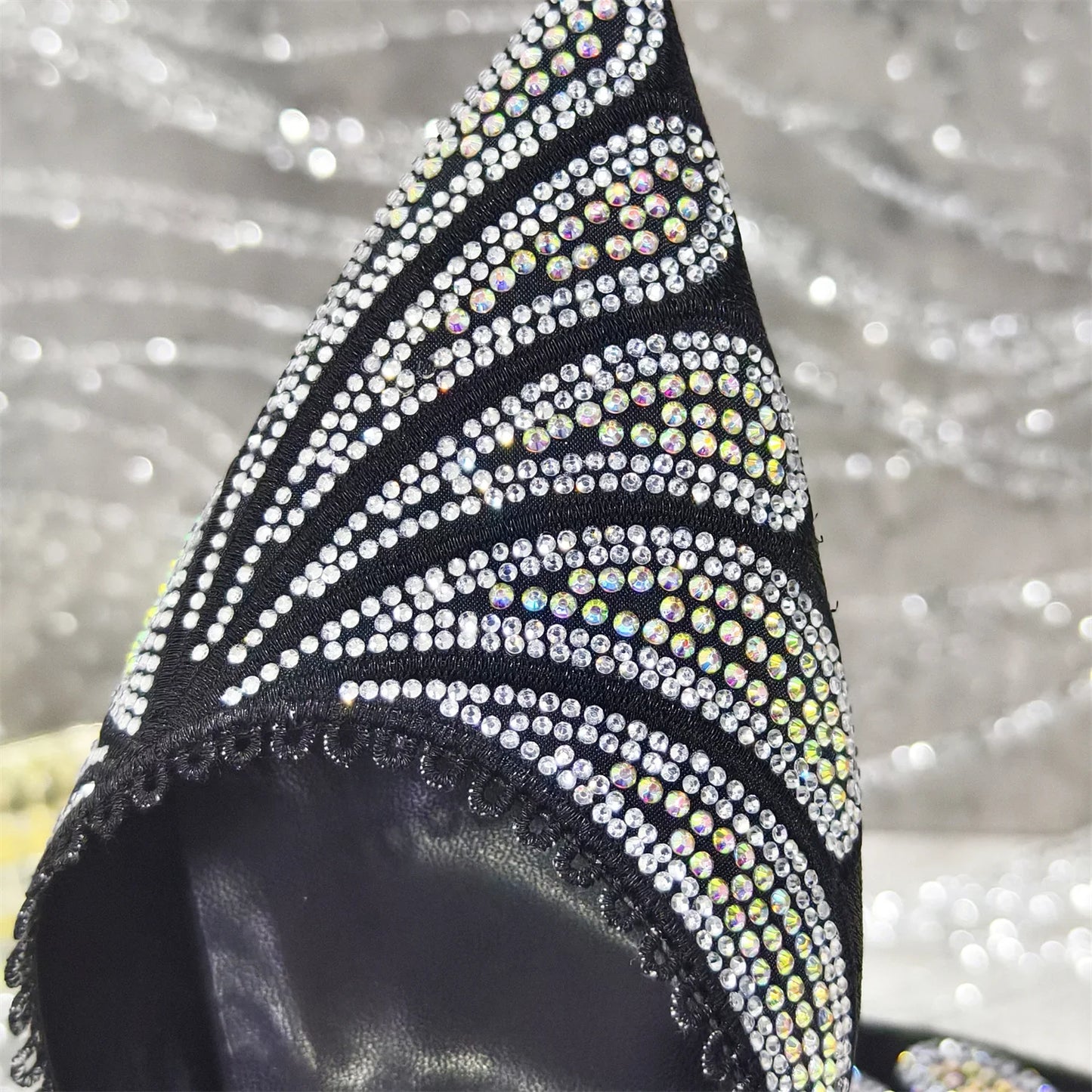 Venus Chan 2025 New Shoes and Bag to Match Orange Colour Pointed-Toe Diamond-Studded Party Women's High Heels Ms. Banguet Scene