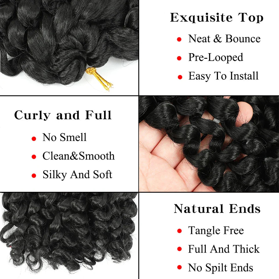 Ombre Jumpy Red Ginger Wand Curls Crochet Hair 1B 27 30 350 613 Purple Grey Colors jamaican twist braiding Hair 20 Strands/Pack