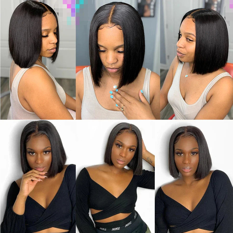 Wholesale Short Human Hair Bundles Brazilian Bone Straight Virgin Human Hair Weave Natural Color Hair Extensions 100g/pc Cheap