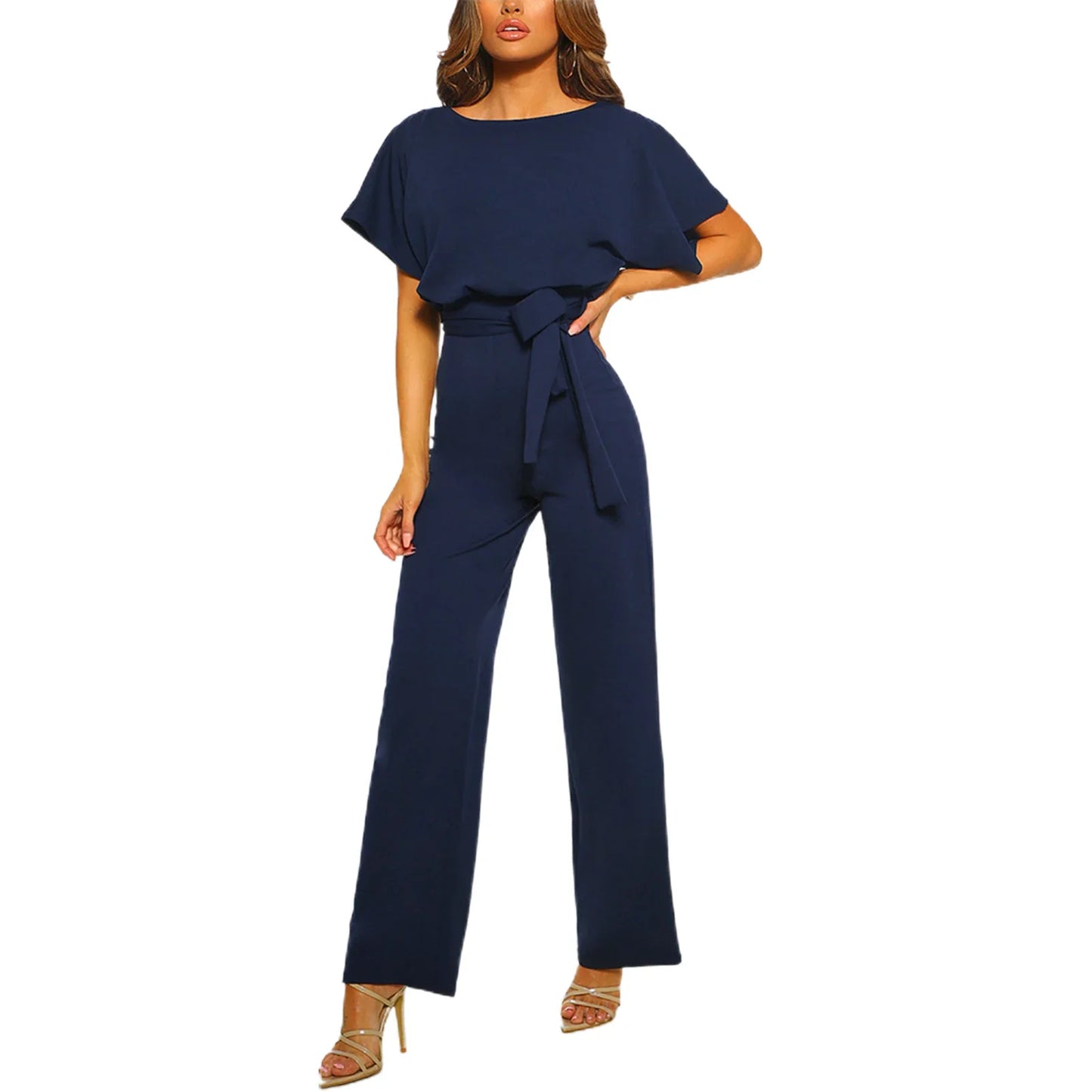 Women Sleeveless Long Jumpsuit 2025 Summer Wide Leg Pant Casual Waisted Tank Rompers Playsuit Office Lady Elegant Pocket Overall