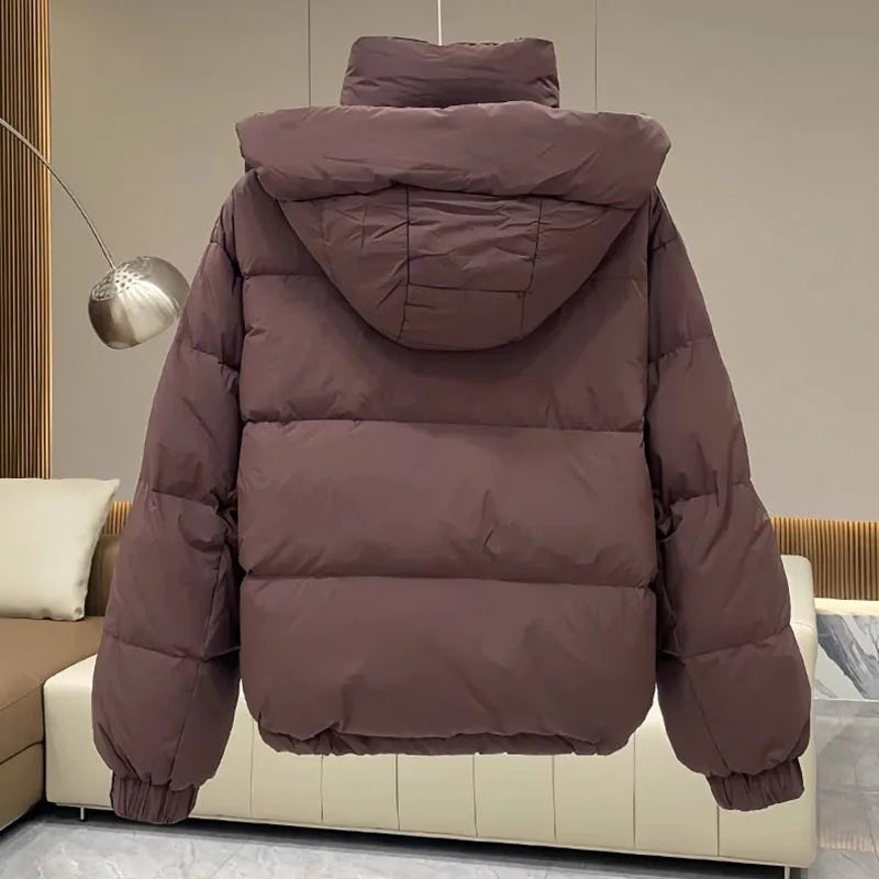 Winter Jacket Women Parkas 2024 New Short Hooded Cotton Padded Jacket Casual Warm Parka Female Outwear Ladies Top