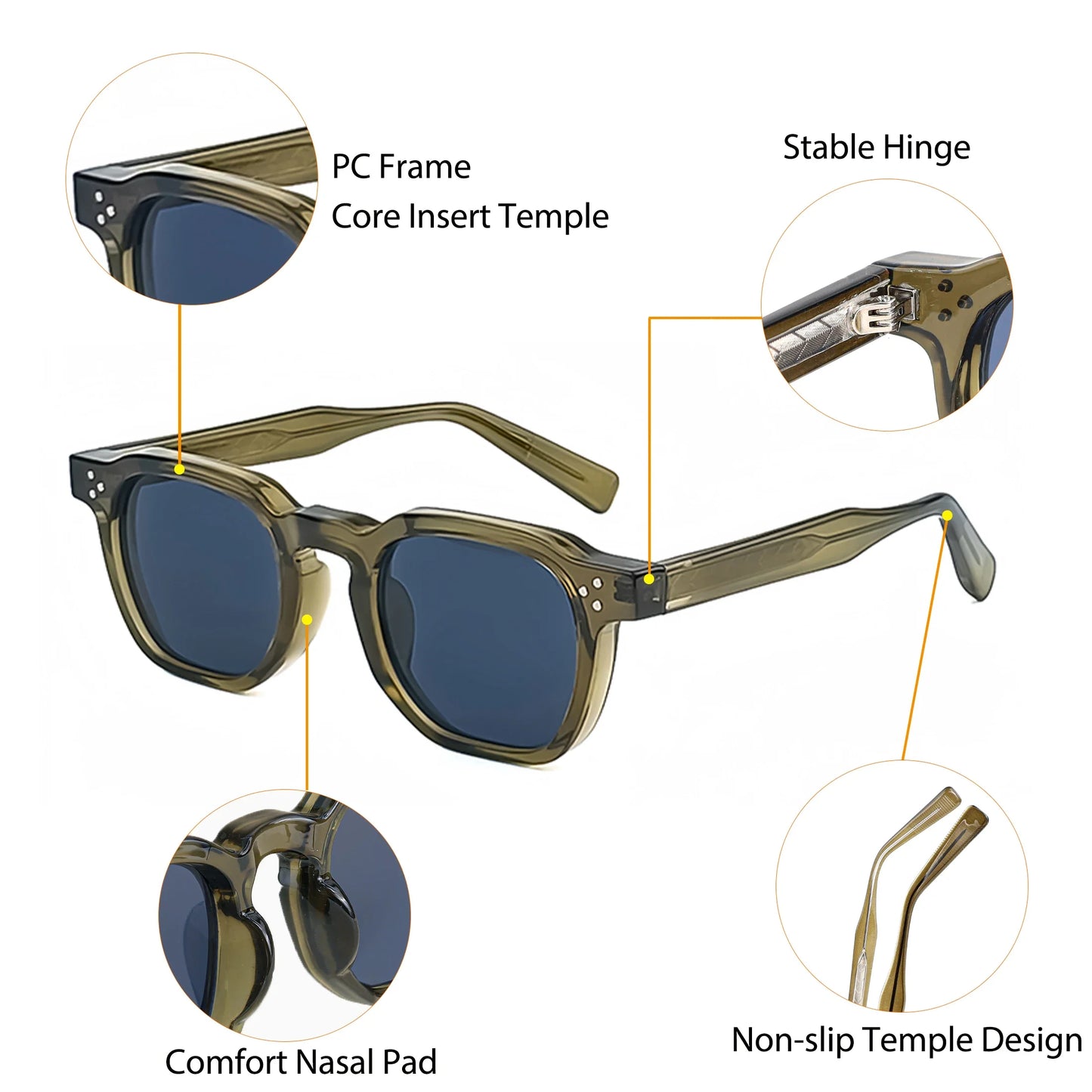Retro Punk Men Sunglasses Small Frame Square Personalized Design Sun Glasses Women Travel Party Business Festival Gift