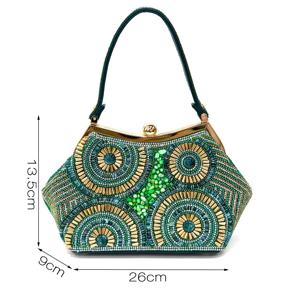 Spot Goods Elegant Streamlined Pointed Toe Women's Shoes Matching Flower Basket Handbag Party Women's Shoes And Bag Set