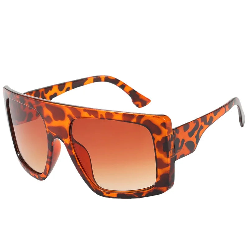 New Large Frame Square Sunglasses Women's Brand Designer Fashion Sun Glasses Women Jelly Color Trend Eyewear UV400 Oculos De Sol