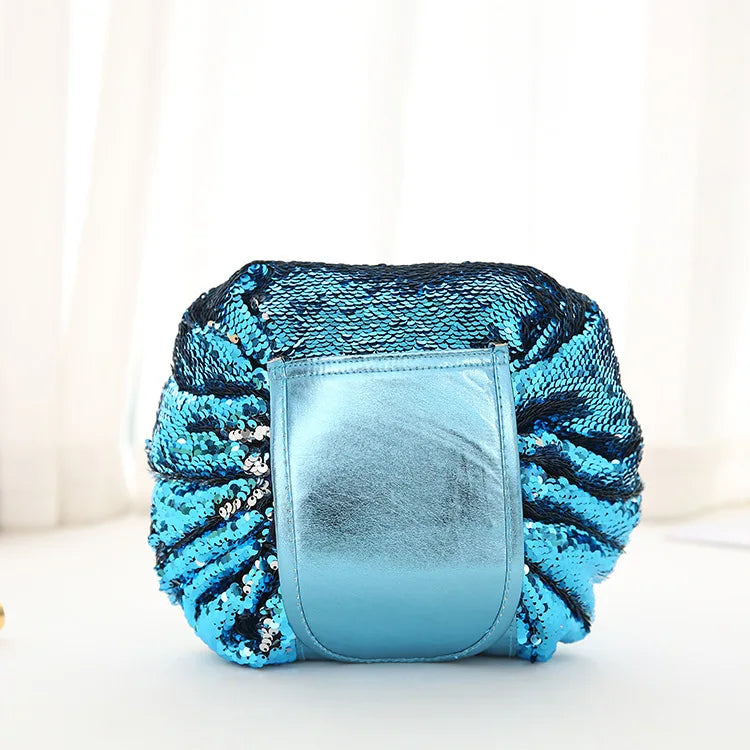 Women Drawstring Cosmetic Bag Travel Storage Makeup Bag Organizer Female Make Up Pouch Portable Waterproof Toiletry Beauty Case
