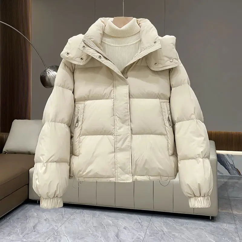 Winter Jacket Women Parkas 2024 New Short Hooded Cotton Padded Jacket Casual Warm Parka Female Outwear Ladies Top