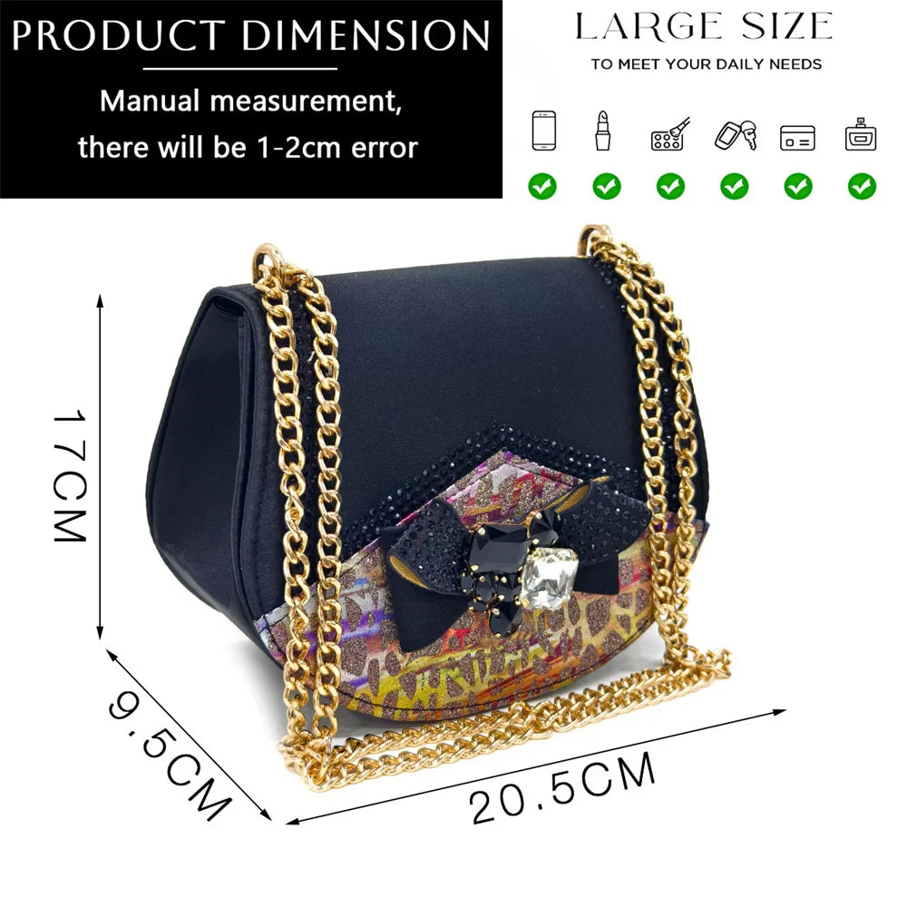 Nigerian Women Heel Party Shoes and Bag Set Royal Blue Colour Rhinestone Handbag Italian Design Wedding INS 2024