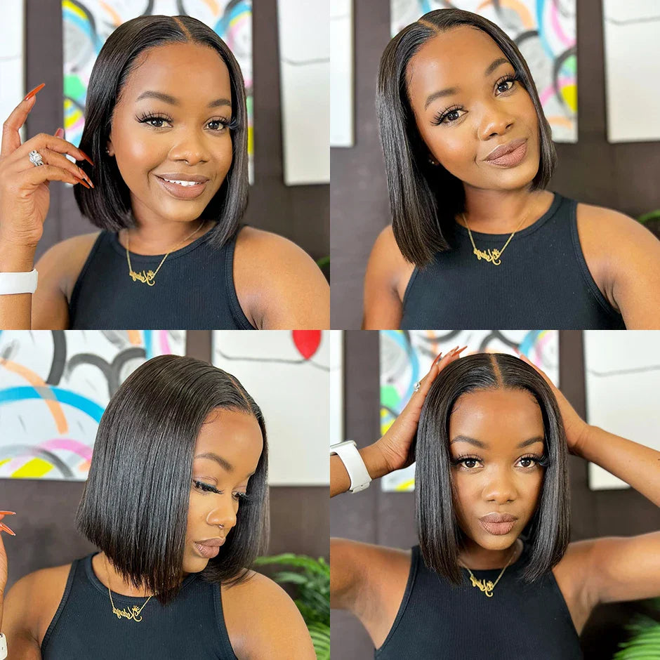 Wholesale Short Human Hair Bundles Brazilian Bone Straight Virgin Human Hair Weave Natural Color Hair Extensions 100g/pc Cheap