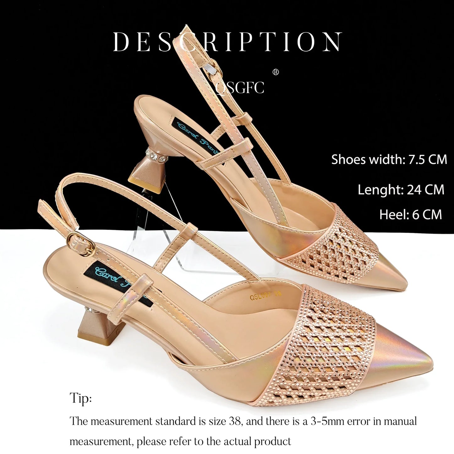 Nigeria Fashion Rhinestone-encrusted Ladies Party Shoes And Special bag High Heels And Dual Purpose Mini Bag Women's Shoes