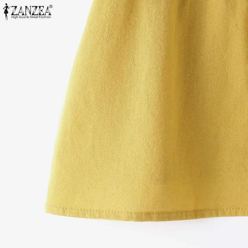 Summer Women Matching Sets ZANZEA 2PCS Elegant Short Sleeve Blouse Wide Leg Pants Fasahion OL Work Pant Sets Holiday Tracksuits