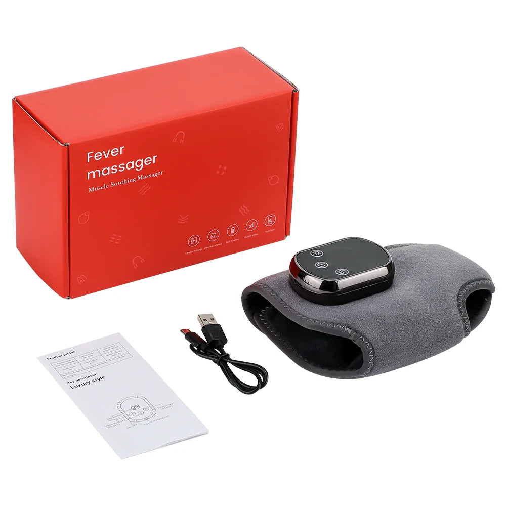Rechargeable Electric Heating Ankle Brace Massager Hot Compress And Vibration Massage for Cervical Hand Foot Muscle Relaxation