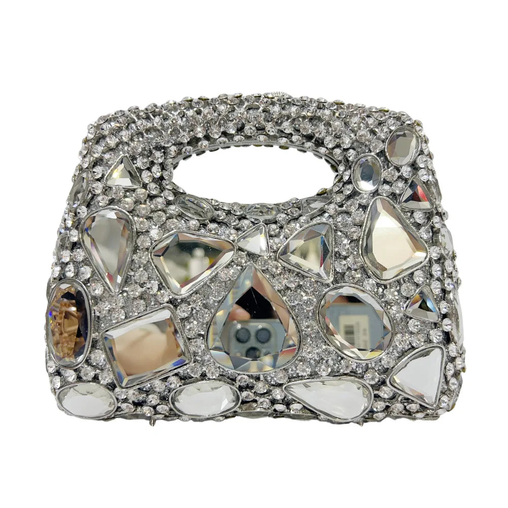 Women Gold Crystal Clutch Purse Gems Evening Bags Party Dinner Diamond Shoulder Bags Cocktail Rhinestone Handbags and Purses