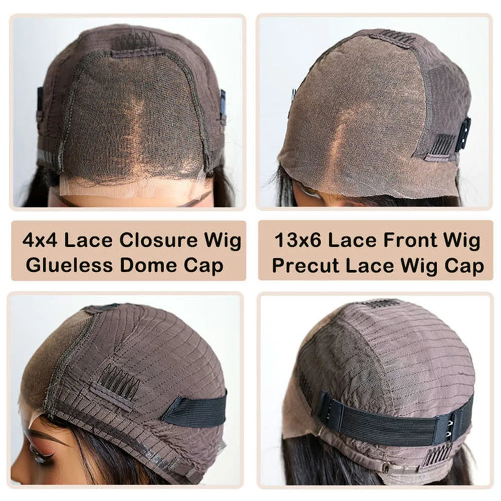 Super Double Drawn 250% Density Loose Wave 13X6 HD Transparent Lace Frontal Glueless Wig Preplucked Human Hair Ready To Go