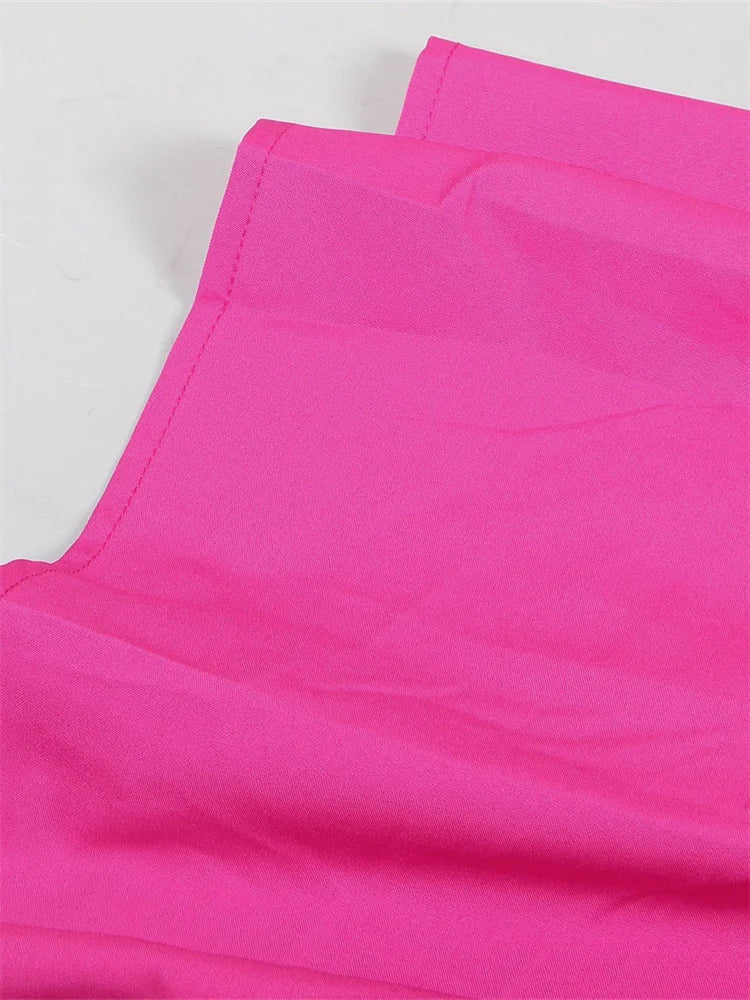 Wmstar Plus Size Dresses for Women New In Summer Clothes Slip Bow Big Hem Solid Elegant Maxi Dress Wholesale Dropshipping 2023