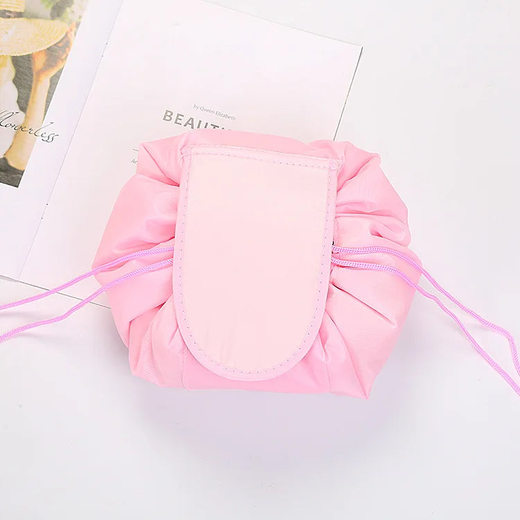 Women Drawstring Cosmetic Bag Travel Storage Makeup Bag Organizer Female Make Up Pouch Portable Waterproof Toiletry Beauty Case