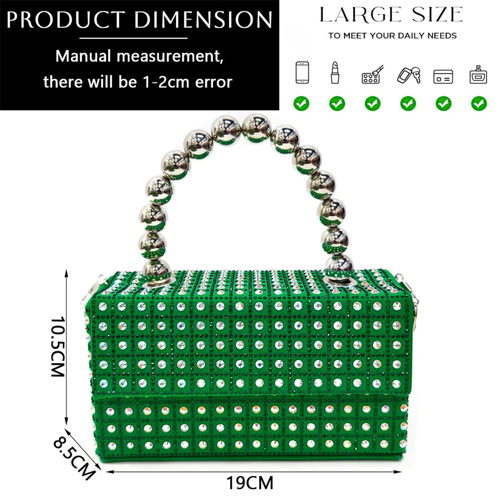 Venus Chan-Nigerian Heel Party for Women Yellow Shoes and Bag Set Rhinestone Handbag Italian Design Wedding INS 2024