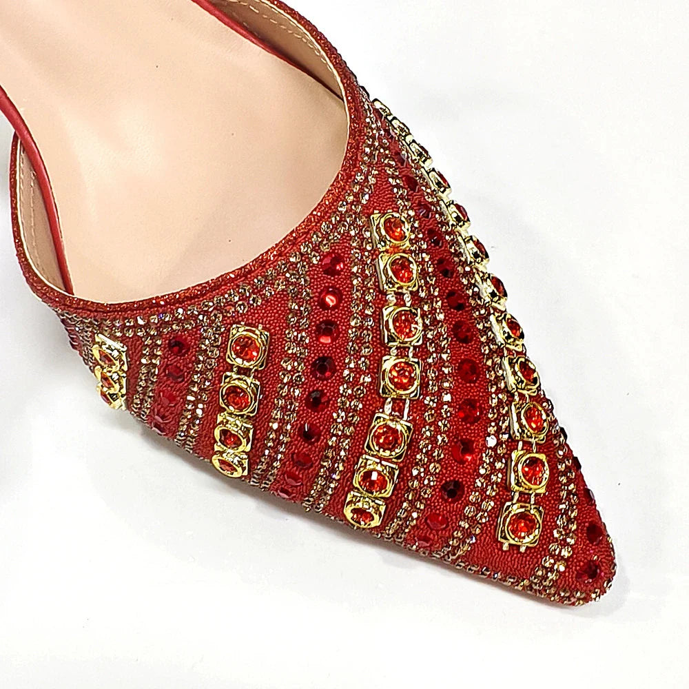 Venus Chan2025 Elegant Multicolor Color Women's Heels and Rhinestone Handbag Set - Italian Design for Weddings and Parties
